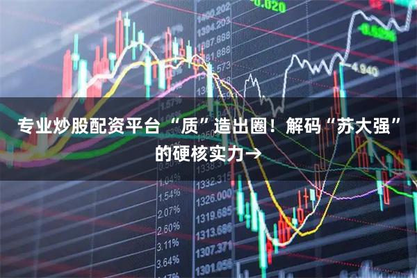 专业炒股配资平台 “质”造出圈！解码“苏大强”的硬核实力→